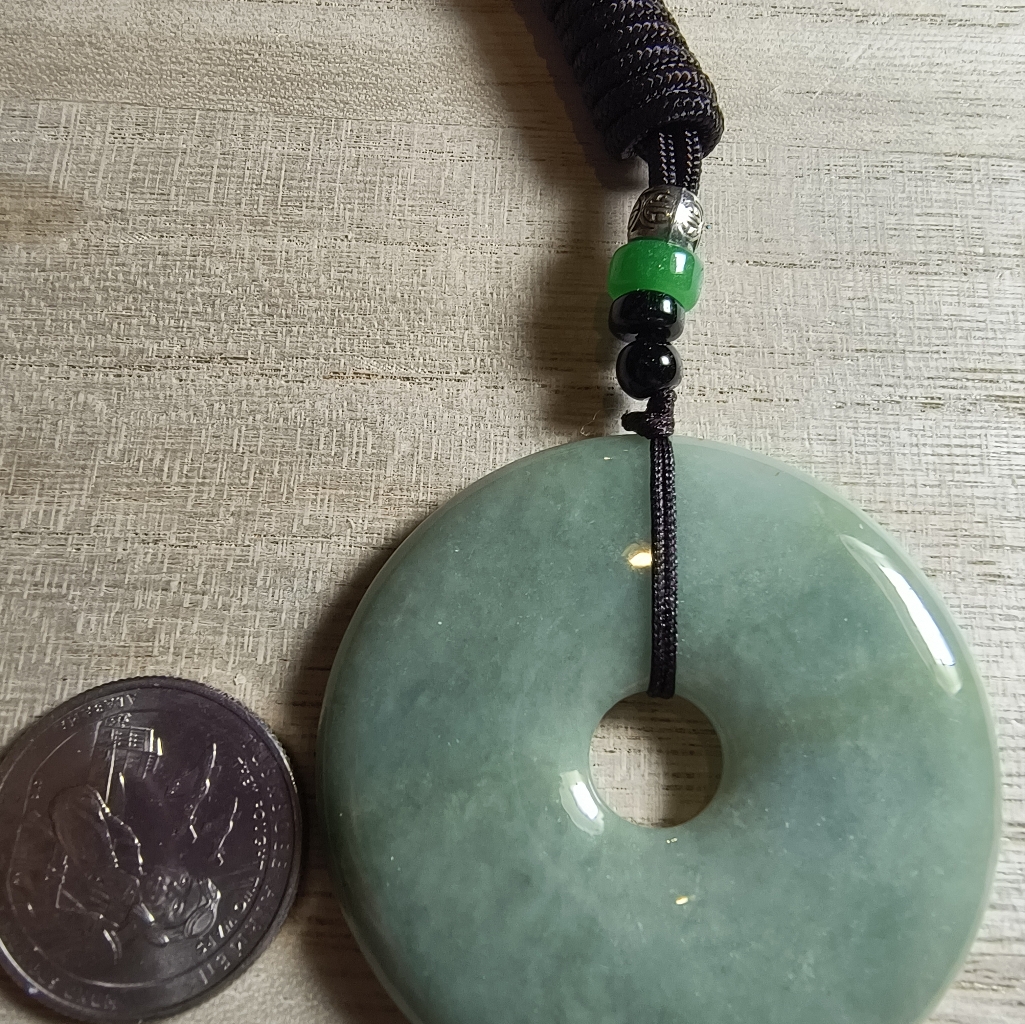 Green Jade Pendant Necklace 28$